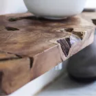 Podwieszana szafka łazienkowa z litego drewna tekowego - Forest Viadurini