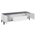 Telewizja mobilna w melaminie 2 pokoje i 1 szuflada Made in Italy - Florentino Viadurini