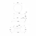 Podwieszane Meble Łazienkowe Miedziana Umywalka, 2 Szuflady, Półka i Lustro - Renga Viadurini
