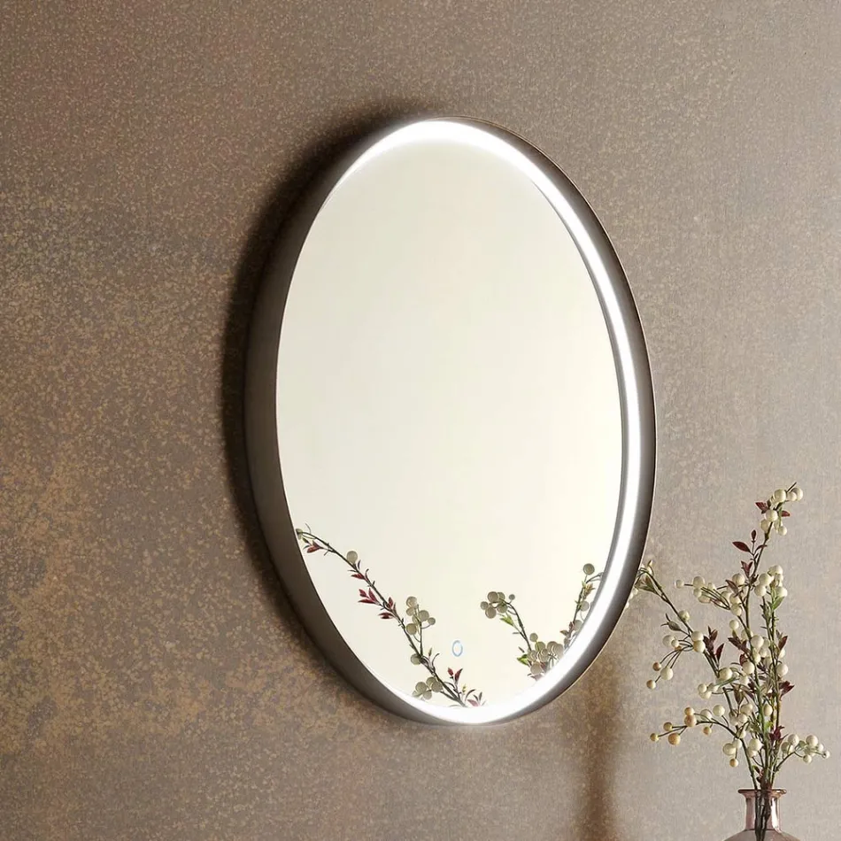 Zawieszone meble łazienkowe z metalu, drewna MDF i kamienia Made in Italy - Renga Viadurini