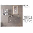 Meble podwieszane, nowoczesna kompozycja łazienkowa - Callisi9 Viadurini