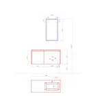 Meble podwieszane, nowoczesna kompozycja łazienkowa - Callisi9 Viadurini