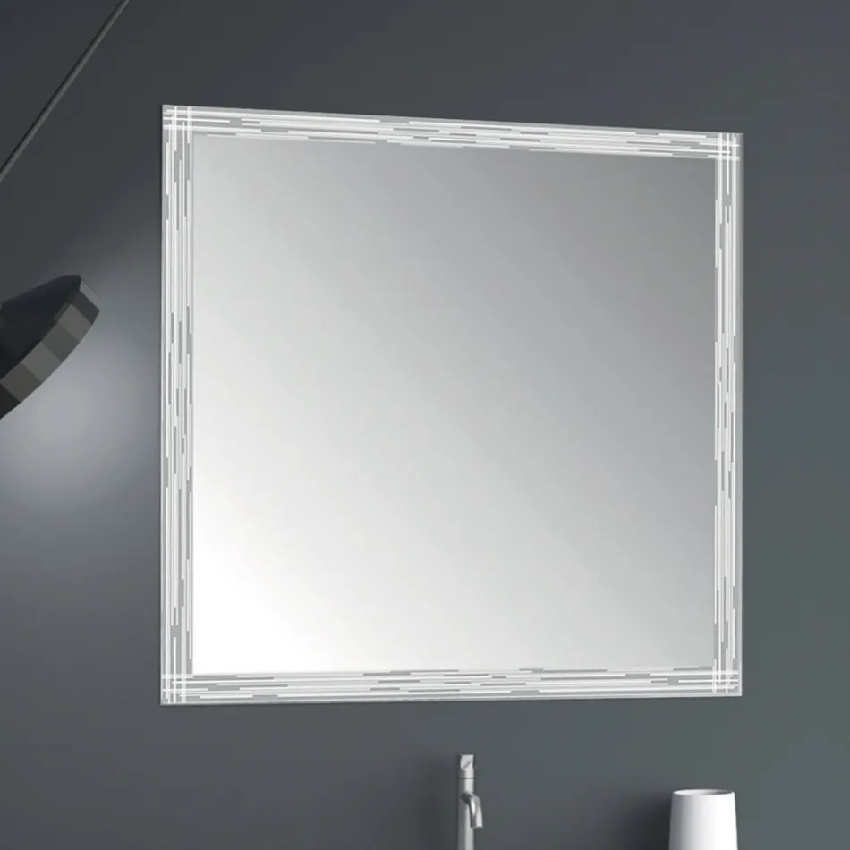 Meble łazienkowe naziemne z miedzianego metalu i białego Mdf Made in Italy - Cizco Viadurini