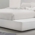 Skórzane podwójne łóżko My Home Long Island wykonane we Włoszech Viadurini