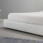 Skórzane podwójne łóżko My Home Long Island wykonane we Włoszech Viadurini