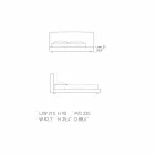 Skórzane podwójne łóżko My Home Long Island wykonane we Włoszech Viadurini