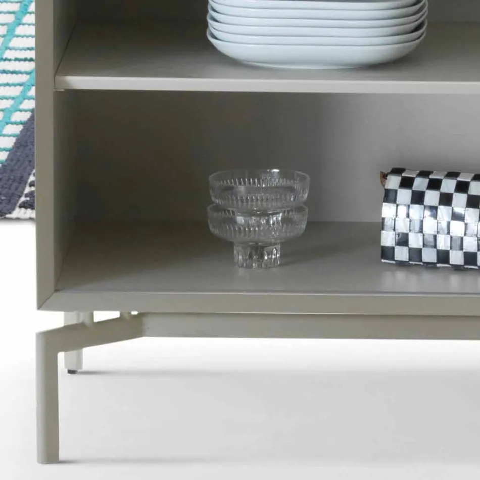 Kredens design My Home Mirage z lakierowanego MDF H71xL210cm wyprodukowanego we Włoszech Viadurini