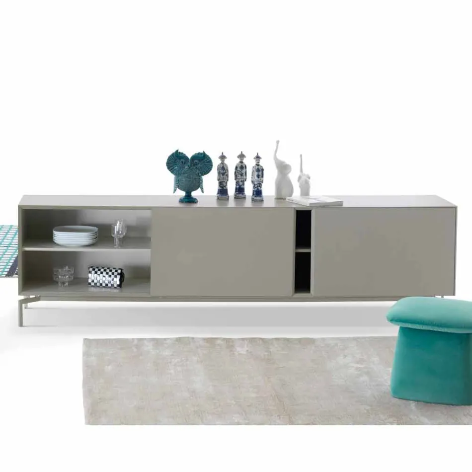Kredens design My Home Mirage z lakierowanego MDF H71xL210cm wyprodukowanego we Włoszech Viadurini