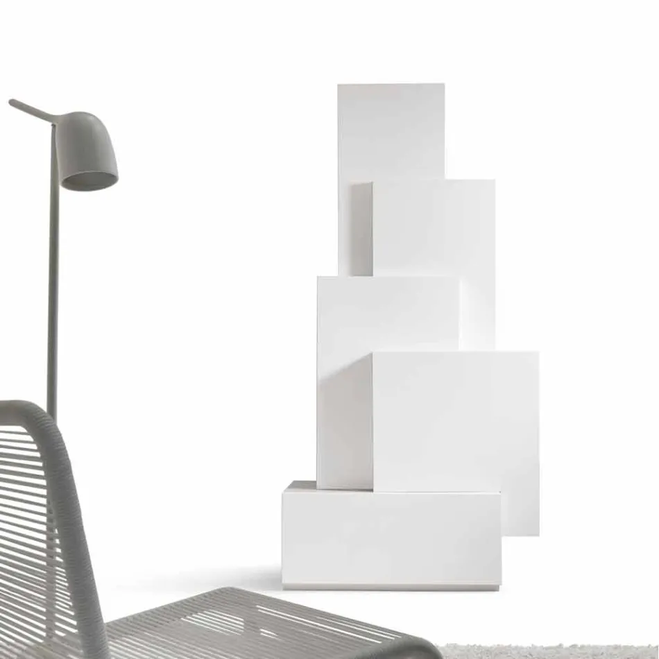 My Home Tetris mobilny salon zaprojektowany w stylu MDF H196cm wykonany we Włoszech Viadurini