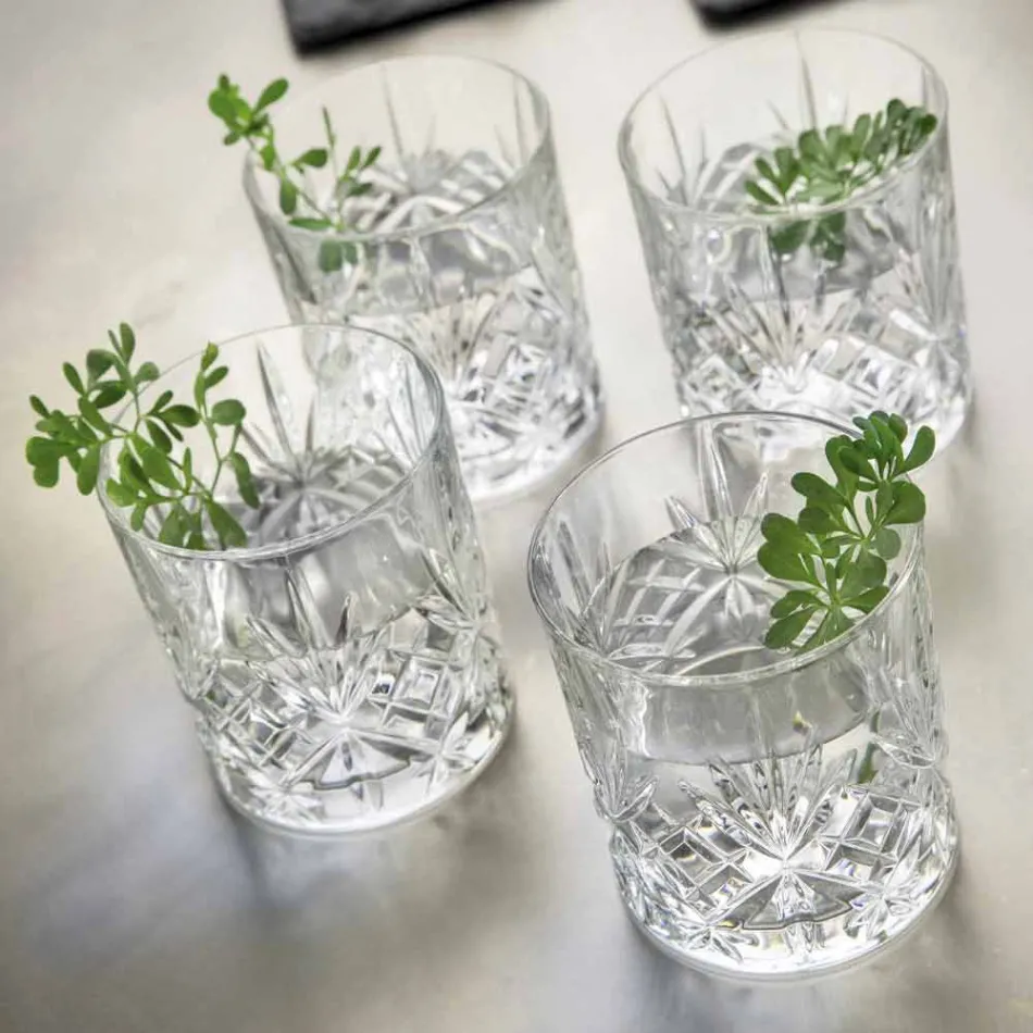 Staroświeckie niskie kieliszki koktajlowe Tumbler 12 sztuk Crystal - Cantabile Viadurini