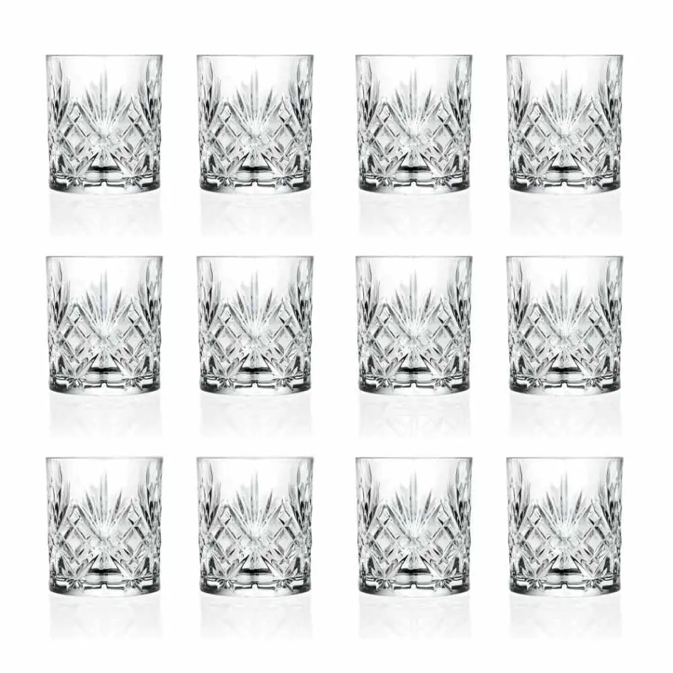 Staroświeckie niskie kieliszki koktajlowe Tumbler 12 sztuk Crystal - Cantabile Viadurini