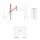 Parasol ogrodowy z białego lub antracytowego aluminium 300x400 cm - Lapillo Viadurini
