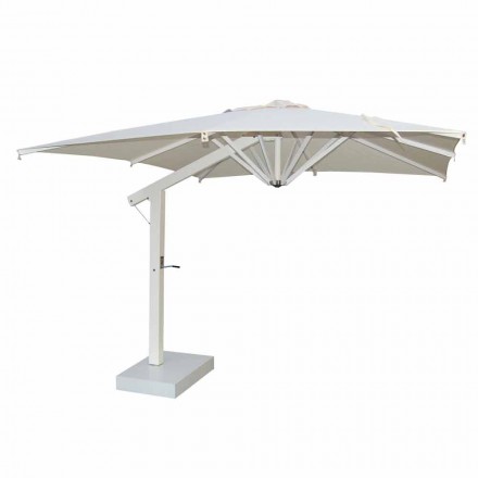 Parasol ogrodowy z białego lub antracytowego aluminium 300x400 cm - Lapillo Viadurini