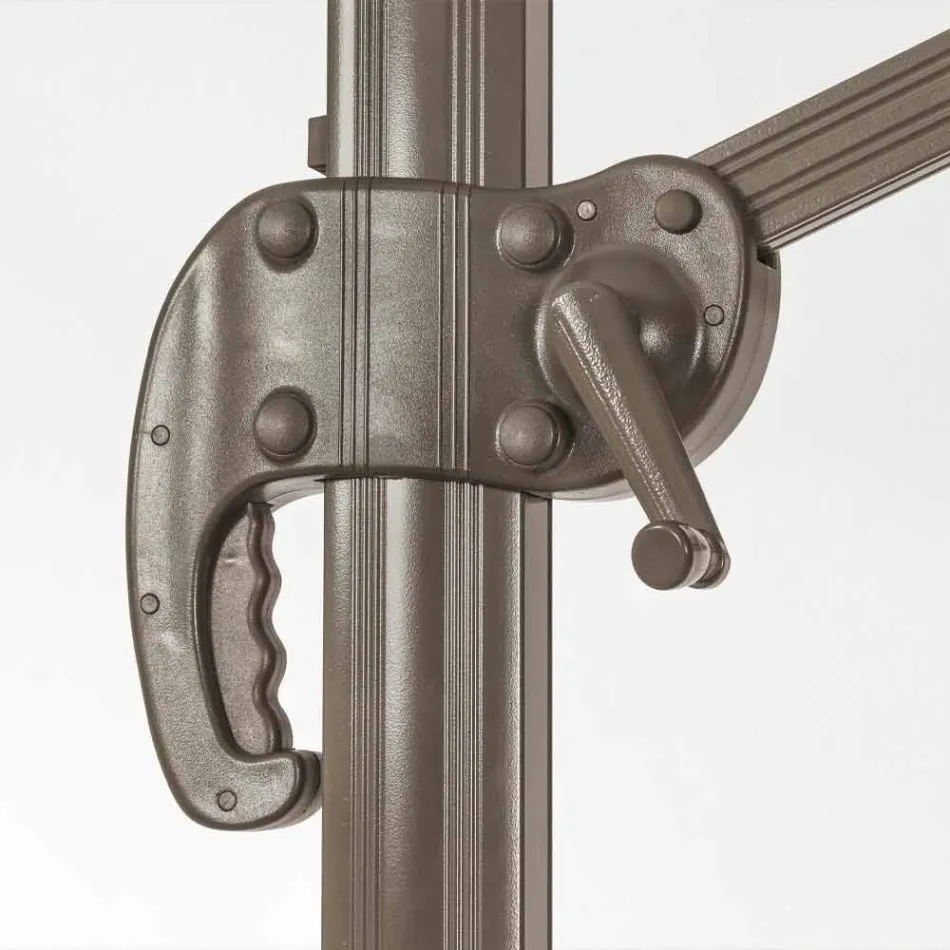 Parasol zewnętrzny 3x3 z tkaniną poliestrową i aluminiowym słupkiem - Texas Viadurini