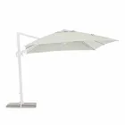 Parasol zewnętrzny 3x3 z białego aluminium i poliestru - Fasma Viadurini