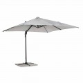 Parasol zewnętrzny 3x3 z szarego poliestru i aluminium w kolorze antracytowym - Coby