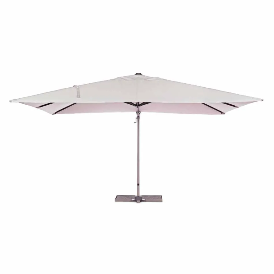 Parasol zewnętrzny 3x4 z poliestrem w kolorze piaskowym - tkanina flamingo Viadurini