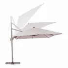 Parasol zewnętrzny 3x4 z poliestrem w kolorze piaskowym - tkanina flamingo Viadurini
