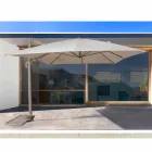 Parasol zewnętrzny 3x4 z poliestrem w kolorze piaskowym - tkanina flamingo Viadurini