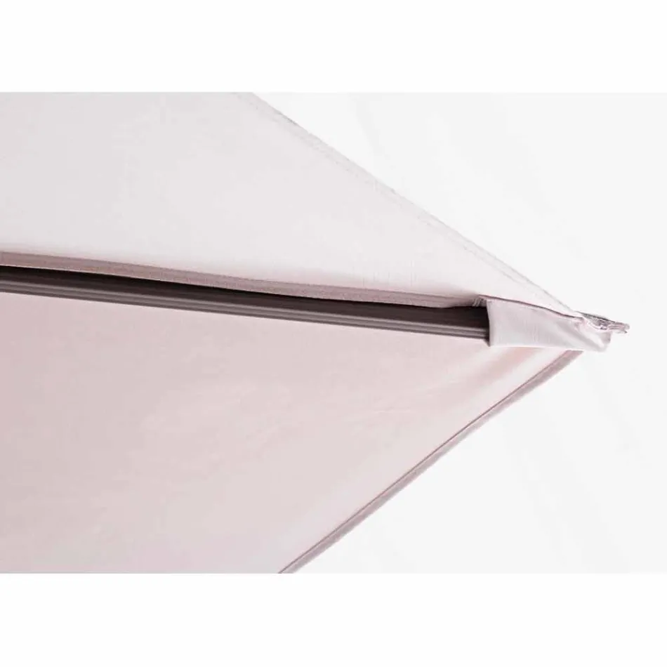 Parasol zewnętrzny 3x4 z poliestrem w kolorze piaskowym - tkanina flamingo Viadurini