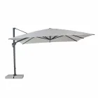 Parasol zewnętrzny 4x4 z jasnoszarego poliestru i aluminium - Daniel Viadurini