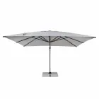 Parasol zewnętrzny 4x4 z jasnoszarego poliestru i aluminium - Daniel Viadurini