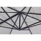 Parasol zewnętrzny 4x4 z jasnoszarego poliestru i aluminium - Daniel Viadurini