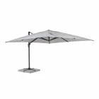 Parasol zewnętrzny 4x4 z jasnoszarego poliestru i aluminium - Daniel Viadurini