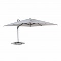Parasol zewnętrzny 4x4 z jasnoszarego poliestru i aluminium - Daniel