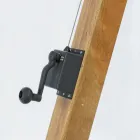 Parasol zewnętrzny z drewna i poliestru w kolorze ecru 3x4, Homemotion - Passmore Viadurini