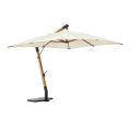 Parasol zewnętrzny z drewna i poliestru w kolorze ecru 3x4, Homemotion - Passmore