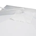 Parasol zewnętrzny z poliestru z białą aluminiową strukturą - Zinica Viadurini