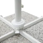 Parasol zewnętrzny z poliestru z białą aluminiową strukturą - Zinica Viadurini