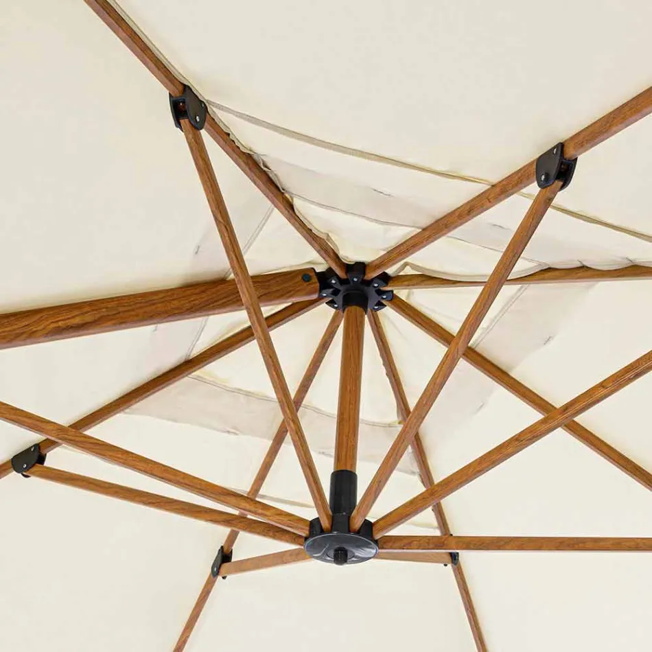 Parasol ogrodowy 3x4m z aluminium i poliestru, Homemotion - Marco Viadurini