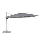 Parasol ogrodowy 4x4 z ciemnoszarą tkaniną i strukturą anodowaną - Daniel Viadurini