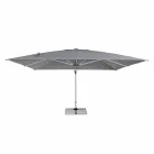 Parasol ogrodowy 4x4 z ciemnoszarą tkaniną i strukturą anodowaną - Daniel Viadurini