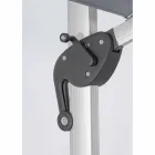 Parasol ogrodowy 4x4 z ciemnoszarą tkaniną i strukturą anodowaną - Daniel Viadurini