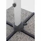 Parasol ogrodowy 4x4 z ciemnoszarą tkaniną i strukturą anodowaną - Daniel Viadurini