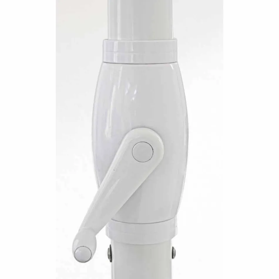 Parasol ogrodowy 4x4 z tkaniną poliestrową i stalową podstawą - Nastio Viadurini