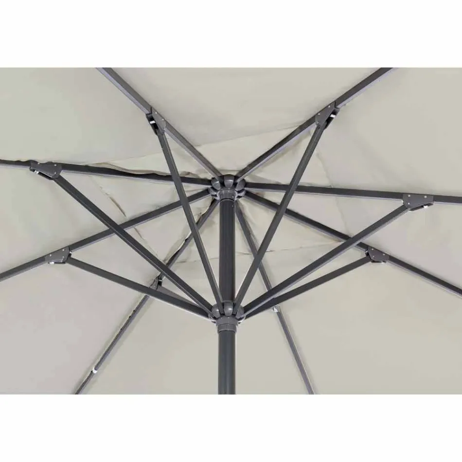 Parasol ogrodowy 4x4 z tkaniną poliestrową i stalową podstawą - Nastio Viadurini