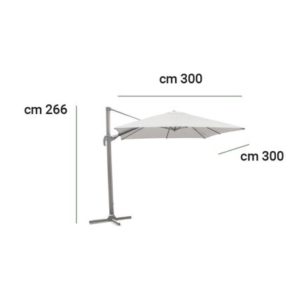 Parasol ogrodowy z aluminiową konstrukcją i tkaniną akrylową - Jayce Viadurini