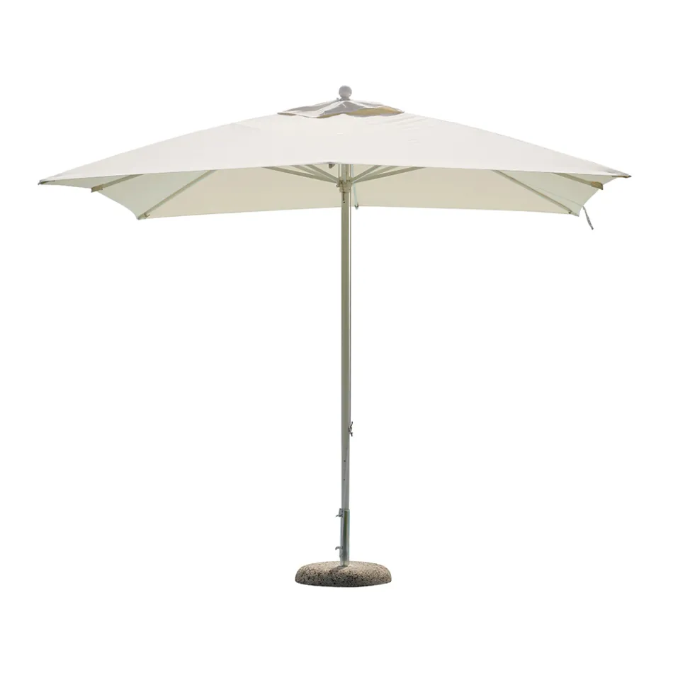 Parasol ogrodowy z kolorową tkaniną i aluminiową konstrukcją - Norbert Viadurini