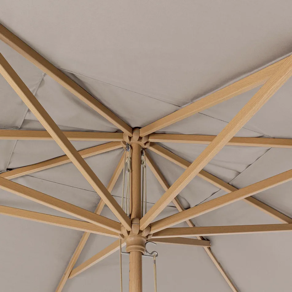 Parasol ogrodowy z płótnem poliestrowym w kolorze gołębim szarym 3x4 m, Homemotion - Lucius Viadurini