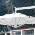 Parasol ogrodowy z białego aluminium i tkaniny Made in Italy - Mervin Viadurini
