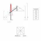 Parasol ogrodowy w kolorze białym lub antracytowym aluminium 300x300 cm - Lapillo Viadurini