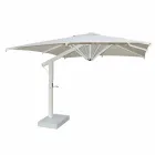 Parasol ogrodowy w kolorze białym lub antracytowym aluminium 300x300 cm - Lapillo Viadurini