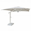 Parasol na ramię 350x350 cm w kolorze białym lub antracytowym aluminium - Lapillo