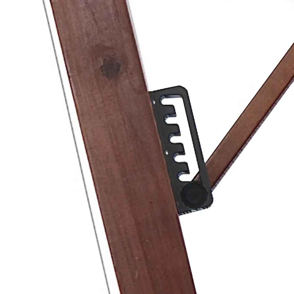 Parasol z litego drewna z baldachimem z poliestru powlekanego PCV – Devoir Viadurini