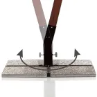 Parasol z litego drewna z baldachimem z poliestru powlekanego PCV – Devoir Viadurini