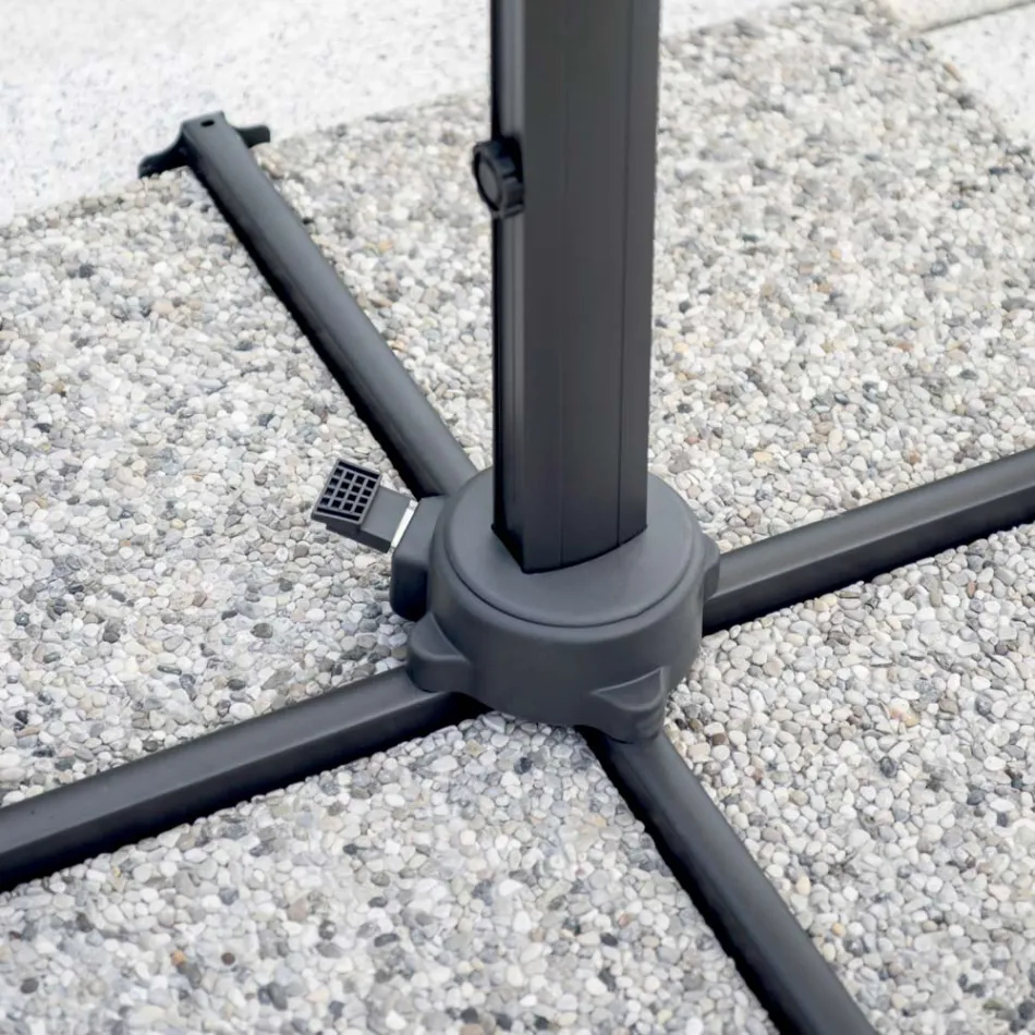 Parasol poliestrowy z uchwytem i bocznym drążkiem - Nexa Viadurini